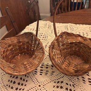 Handcrafted Brown Wicker Baskets